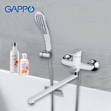 Смеситель для ванны и умывальника GAPPO G2248 L-излив, белый хром