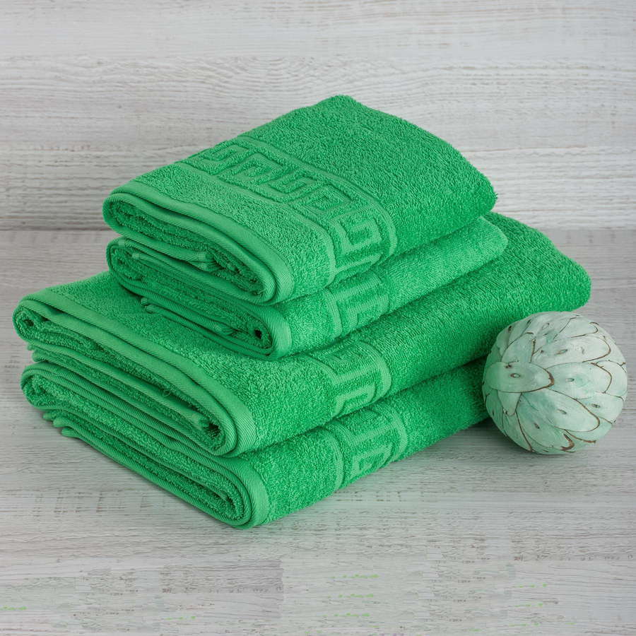 Полотенце махровое 420г зеленое